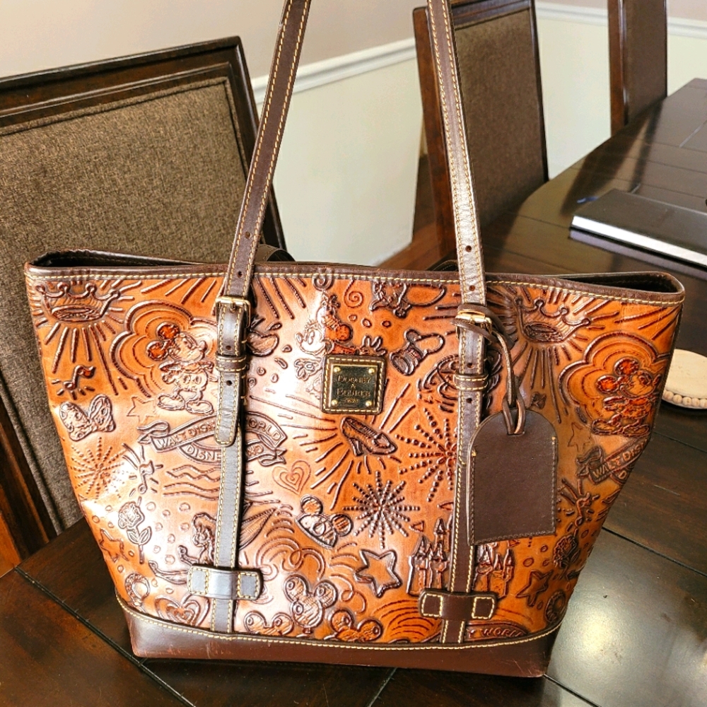 Dooney And Bourke Disney Brown Leather Tote
